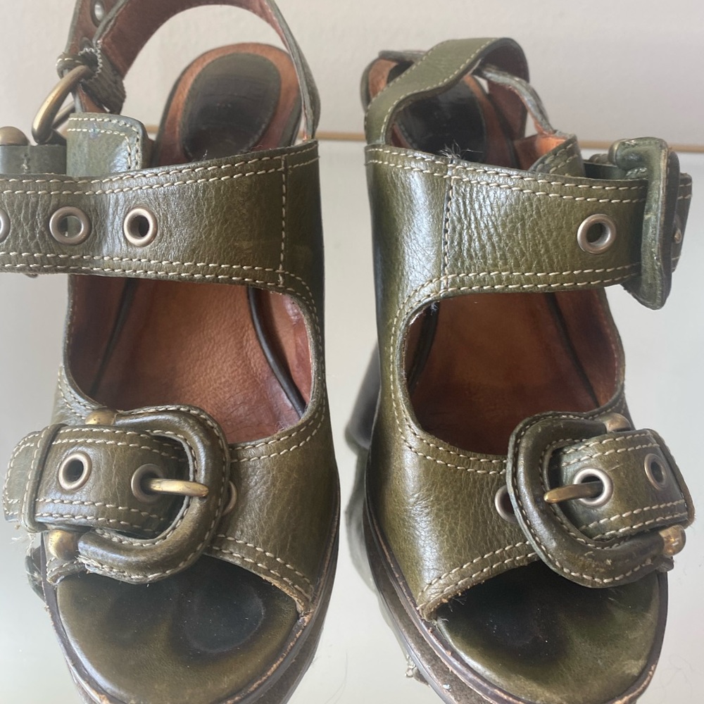 Frye open toe heels